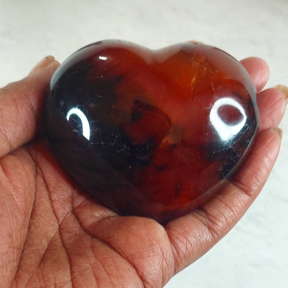 Carnelian Crystal Heart | Grounding | Confidence | Courage